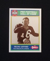 &quot;Frank Gifford&quot; Swell Pro Football Hall Of Fame Football Card Nfl Cards Old Vtg - £3.36 GBP