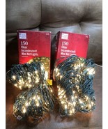 Net Lights Clear Bulbs - 150 Lights 2 Boxes 300 Lights Covers 8’x12’ New... - £11.85 GBP