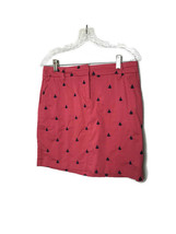British Khaki Size 4 Pink Skirt Sailboat Nautical Print - $12.16