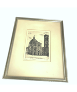 Pencil Sketch Print ITALY Cathedral of Santa Maria del Fiore Duomo Frame... - £24.16 GBP