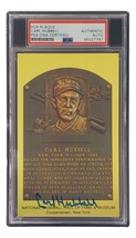Carl Hubbell Firmado 4x6 New York Giants Recibidor De Fame Placa Tarjetas PSA - £60.94 GBP