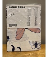 Ikea SANGLARKA Curtains w/ tie-backs, 1 pair, butterfly/white blue 47x98... - $81.45 CAD