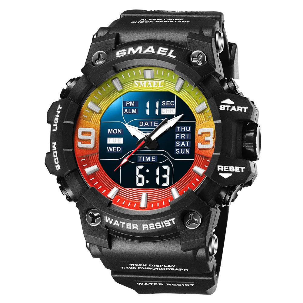 Military Watches Men Sport Watch Waterproof Alarm Clock Dual Time Wristw... - £21.65 GBP
