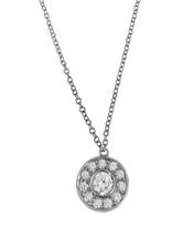 Tiffany &amp; Co. Mini Circlet Diamond Halo Pendant Necklace in Platinum  - £1,969.98 GBP