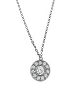 Tiffany &amp; Co. Mini Circlet Diamond Halo Pendant Necklace in Platinum  - $3,448.42 CAD