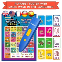 Alphabet Poster For Toddlers Interactive Abc Learning For Kids With Flash Cards  - £28.76 GBP