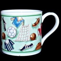 Retired 1999 Wedgwood England Bone China Goal Soccer Rugby Coffee Mug Cup - £31.63 GBP