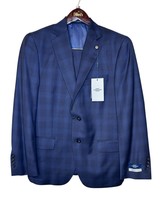 Hart Schaffner Marx Men&#39;s Suit New York Fit Plaid Wool 2 Piece Blue Sz. 40S - $395.99