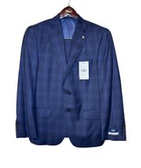 Hart Schaffner Marx Men&#39;s Suit New York Fit Plaid Wool 2 Piece Blue Sz. 40S - $395.99