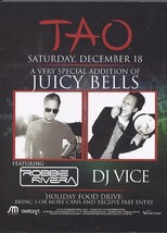 Robbie Rivera, Dj Vice   Juicy Bells At Tao Dec 18 Las Vegas Promo Card - £1.54 GBP