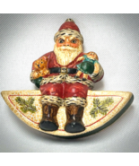 The Vaillancourt Collection Santa Sitting on Moon Rocker 1990 Father Chr... - €195,38 EUR