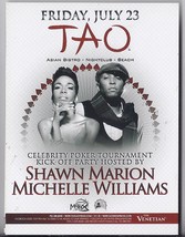 Shawn Marion, Michelle Williams At Tao Jul 23 Las Vegas Promo Card - £1.52 GBP