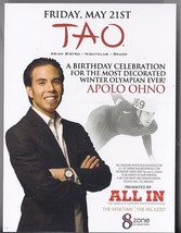 Apolo Ohno At Tao Las Vegas May 21 Promo Card - £1.55 GBP
