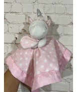 Carters Plush Unicorn Lovey Security Baby Blanket White Pink Satin Minky - $342.12 MXN