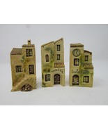 Vtg 3 Solid Miniature Buildings Cave a Vin Ecole Gable Roof  1980&#39;s - £19.63 GBP