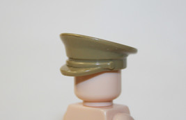 Minifigure Officer Hat Brown Tan Military Cap For US Seller - $3.23