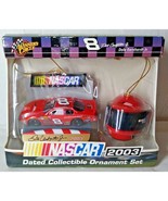 Nascar 2003 Dale Earnhardt Jr. Collectable Ornament Set Helmet, # 8 Car ... - $7.67