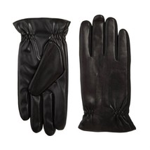 Isotoner men&#39;s insulated faux leather touchscreen glove w/ gathered wris... - $41.00