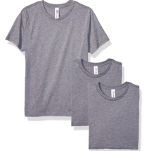 Marky G Kids Unisex Triblend Crew (3 Pack) Short Sleeve T-Shirt Grey Large - $11.69