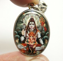 SEÑOR SHIVA Y GANESHA DIOS BENDITO OM MAHADEV COLGANTE SIVA GANESH COLLA... - £31.31 GBP