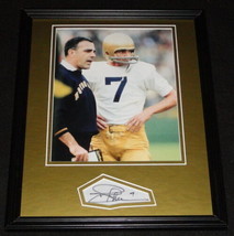 Joe Theismann Signed Framed 11x14 Photo Display Notre Dame w/ Ara Parseg... - £50.61 GBP
