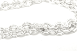 Sterling Silver 32&quot; Double Rolo Necklace Chain Long Bright  - £78.15 GBP