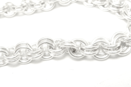 Sterling Silver 32&quot; Double Rolo Necklace Chain Long Bright  - £77.42 GBP