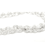 Sterling Silver 32&quot; Double Rolo Necklace Chain Long Bright  - £77.42 GBP