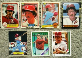 Lot Of 7 Mike Schmidt 1980s Baseball Cards Topps, Fleer, Donruss Phillies Hof - £7.07 GBP