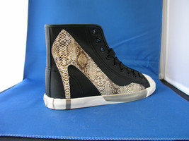 Women FAshion Design Sneaker Big City Black Canvas - Roccia by BE&amp;D Mais... - $49.99