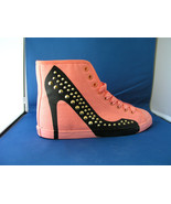 Women FAshion Design Sneaker Hey Stud - Pink Canvas by BE&amp;D Maison Dumain - £39.30 GBP