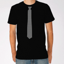 checkered tie t shirt Necktie T-SHIRT tux bowtie 80s punk rock TIE - £10.38 GBP