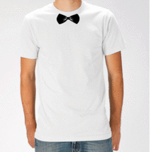 bowtie t shirt Necktie T-SHIRT tux bowtie 80s punk rock TIE - £10.38 GBP