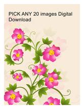 PICK ANY 20 images Digital ClipArt-Fonts-Art Clip-Gift Tags-Gift Cards-Tshirt-Je - £5.61 GBP