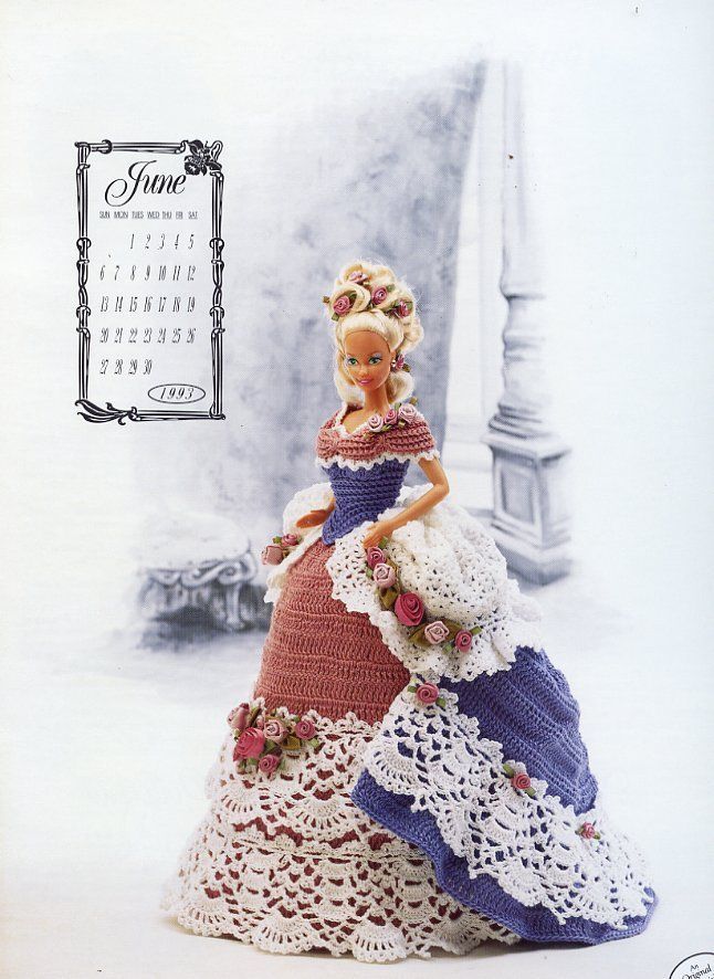 Miss June 1993 Centennial Outfit fit Barbie Doll Annie's Crochet PATTERN BOOKLET - $2.67