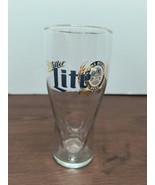 Beer Glass Miller Lite Beer Fine Pilsner Beer Drinking Bar GOLD Rim 8&quot; tall - £3.92 GBP