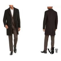 Calvin Klein Mens Malibu Slim-Fit Black Overcoat - £123.21 GBP