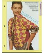 Knitting pattern for ladies eye catching Harlequin pattern sweater riot ... - £1.59 GBP