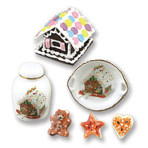 Gingerbread House Decor 1.891/8 Dollhouse Reutter Christmas Miniature - $24.65