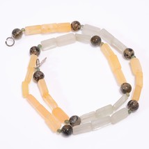 Dot Quartz Aventurine Chalcedony Gemstone Beads Necklace 3-11 mm 18&quot; UB-8143 - £8.67 GBP