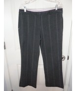 No Boundaries Junior size 13 Gray Pin Stripe Mid rise  Dress Pants w34 I... - $13.15 CAD