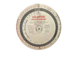 Vintage Graphic Profit Finder Circular Slide Chart Made in USA Business - £9.01 GBP