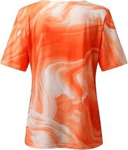 Women Summer Casual Top Shirt Watercolor Print Short Sleeve Loose Top Bl... - $7.00