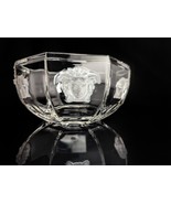 Versace Medusa Clear Crystal Bowl  Measures 7&quot;  NIB - $395.00