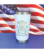 US Army Veteran Engraved Tumbler Cup Water Bottle Military Mug Coffee Th... - £19.19 GBP