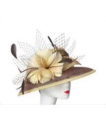 Ladies Women Elegant Millinery Church Hats Tea Party Kentucky Derby Hat Women Wi - $89.99