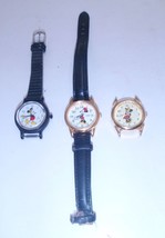 Lot Of 3 Disney Quartz Watches - Mickey &amp; Minnie Lorus + Quartz Minnie - $9.99