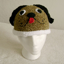Brown Dog w/Black Floppy Ears Hat for Children - Animal Hats - Medium - £12.78 GBP