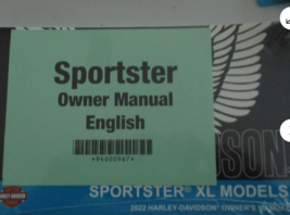 2022 Harley Davidson Sportster XL Models Owners Operators Owner&#39;s Manual - $28.99