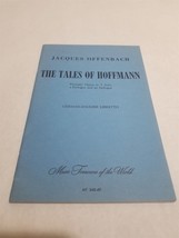 The Tales of Hoffman by Jacques Offenbach German-English Libretto 1952 - £8.63 GBP
